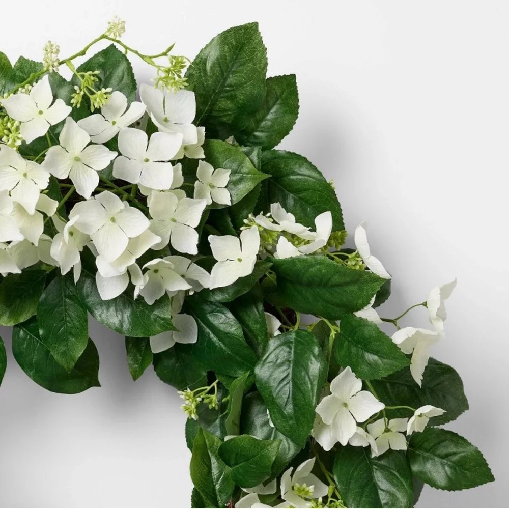Hydrangea Wreath Cream — Threshold designed with Studio McGee